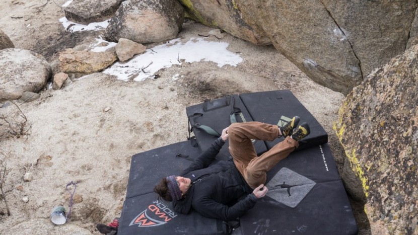 bouldering crash pad - shorter falls onto your back can still be fairly jarring. if you are...