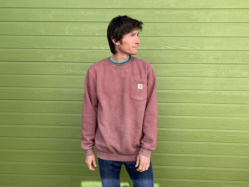 sweater mens - this carhartt crew neck is thick, durable, and soft.