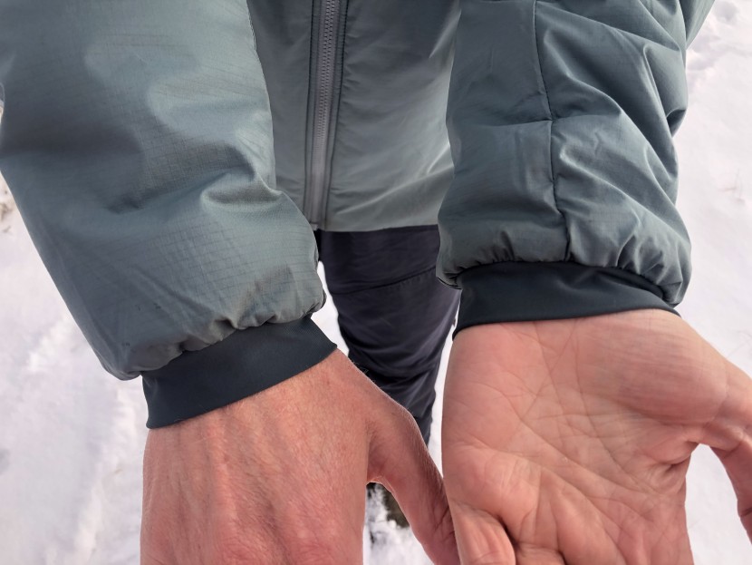 arc'teryx atom ar hoody - slightly redesigned, these elastic cuffs effectively seal off the...