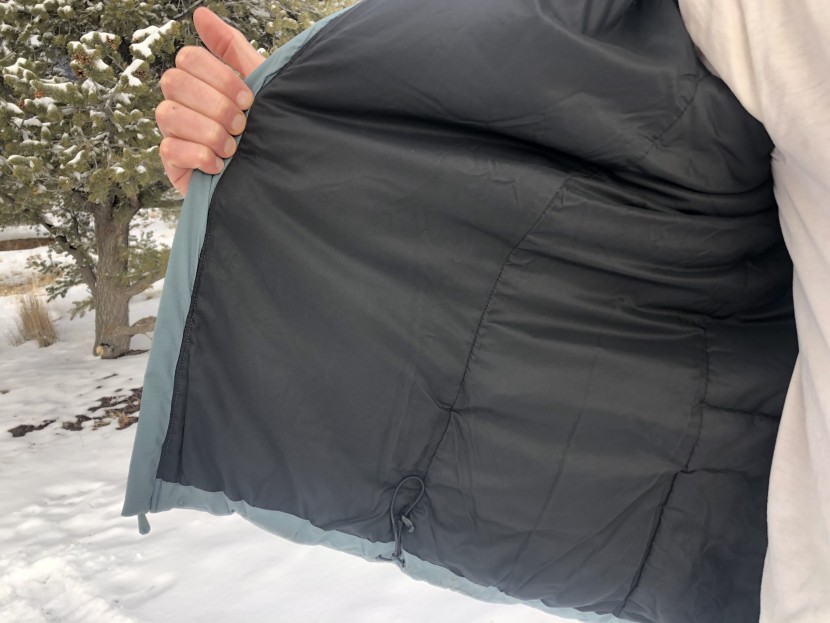 arc'teryx atom ar hoody - the soft nylon interior liner is very comfortable against the skin...