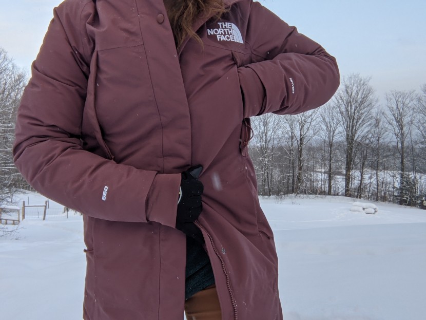 the north face outer boroughs parka for women - does this look awkward? cause it feels awkward.