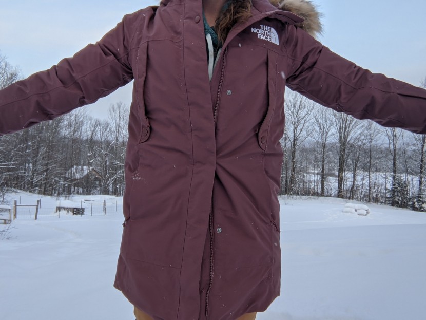 the north face outer boroughs parka for women - it feels a little awkward with a lot of room in the middle and not a...