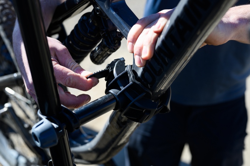 yakima onramp - given the clamp design, loading different bikes onto this rack can...