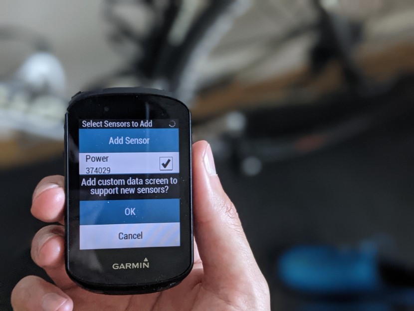 garmin edge 530 - getting your sensors added and calibrated is a pretty quick task on...