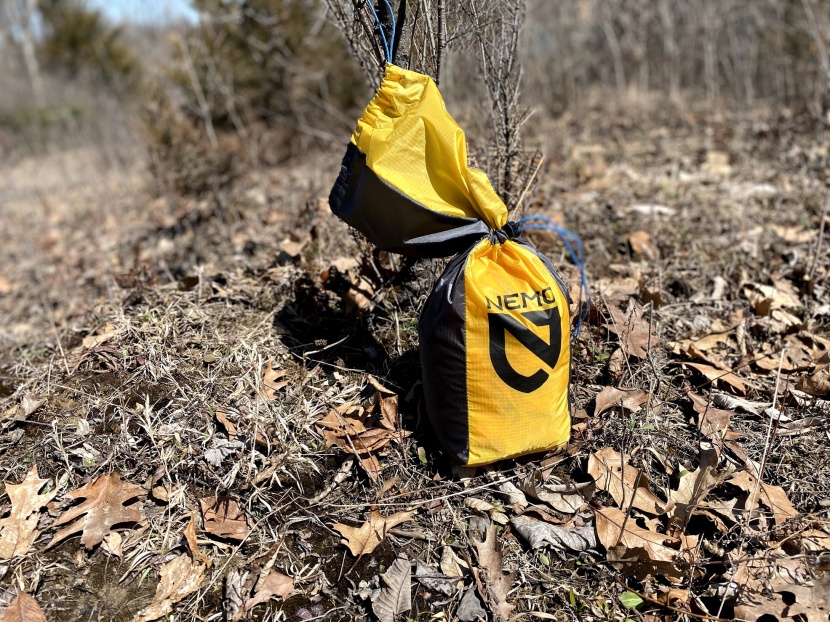 nemo hornet elite 2 - the tent stuff sack can be cinched off to carry pieces separately...