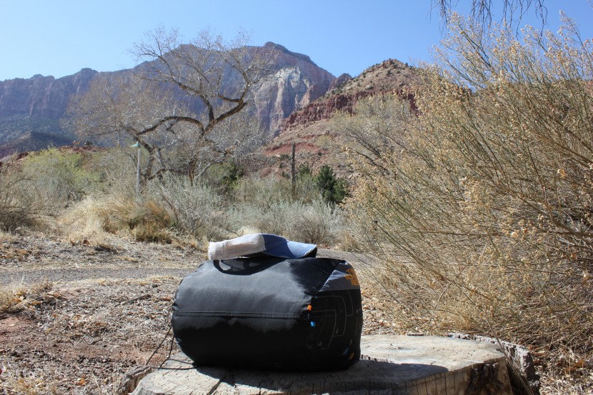 the north face dolomite one - when all layers are combined (above), the dolomite one's packed size...