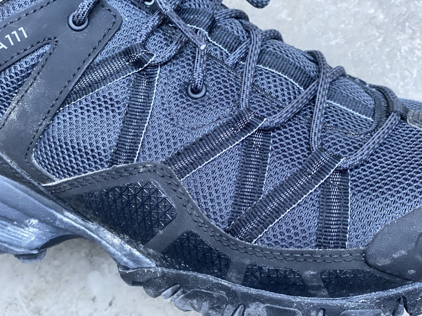 the north face ultra 111 wp - the many exposed seams on the upper is a potential area for...