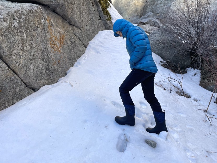 muck boot arctic sport ii mid - with no noticeable heel lift, the fit worked out well for our lead...