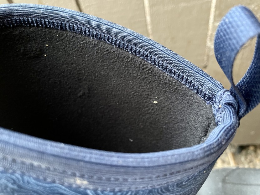 muck boot arctic sport ii mid - a closer look at the fleece-lined neoprene. the stitching is...