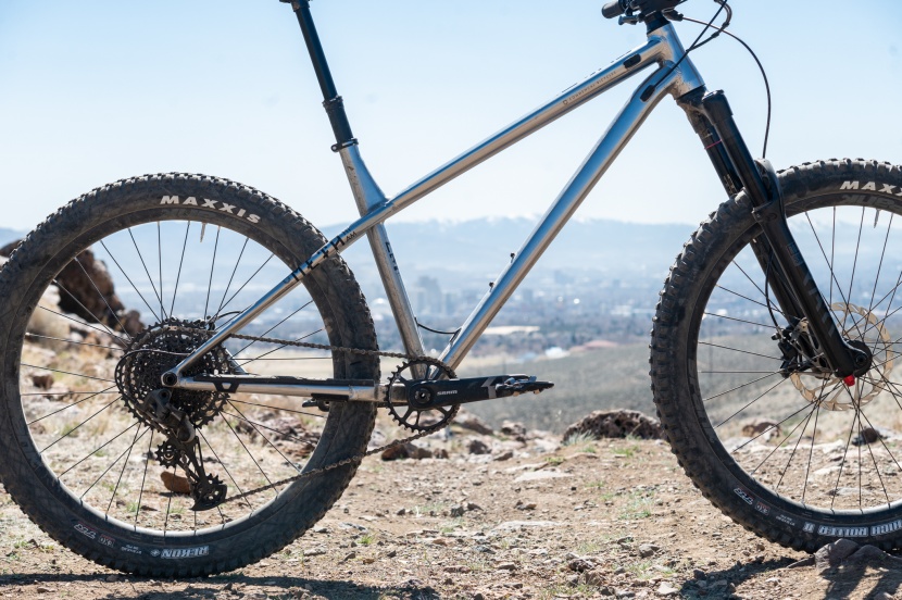 commencal meta ht am essential - yup, it's a hardtail. we loved the gun metal finish of our test bike.