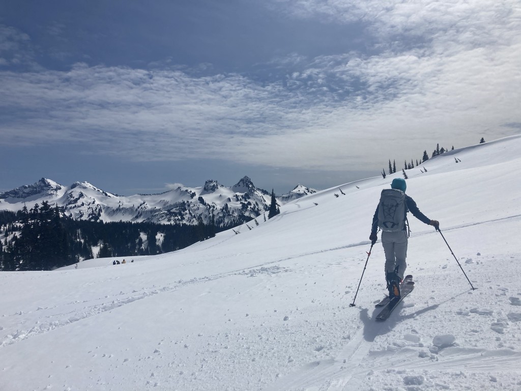 arc'teryx alpha ar 55 - epic views of the tatoosh from the flanks of mount rainier.