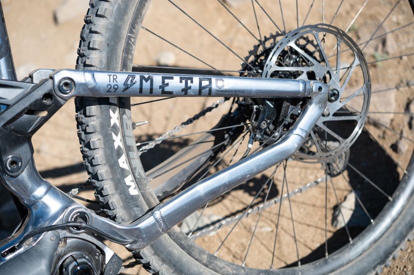 commencal meta power tr ride - big rotors front and rear help keep your speed in check on this...