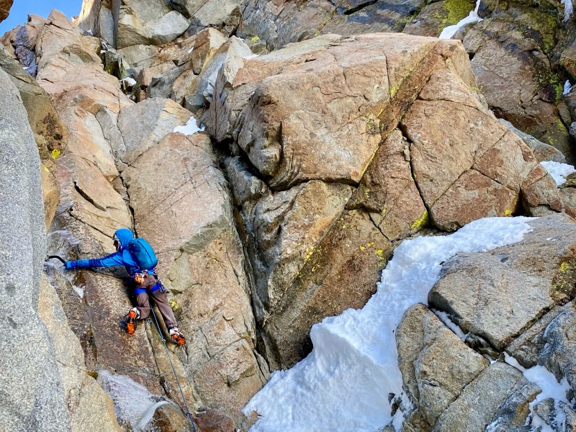 exped summit lite 15 - testing the summit lite's versatility on an alpine climb. it rode...