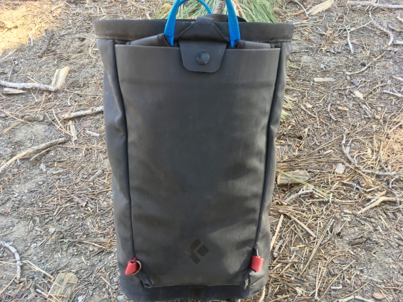 black diamond creek 20 - hip belt removed, shoulder straps stowed in the back panel, ready to...