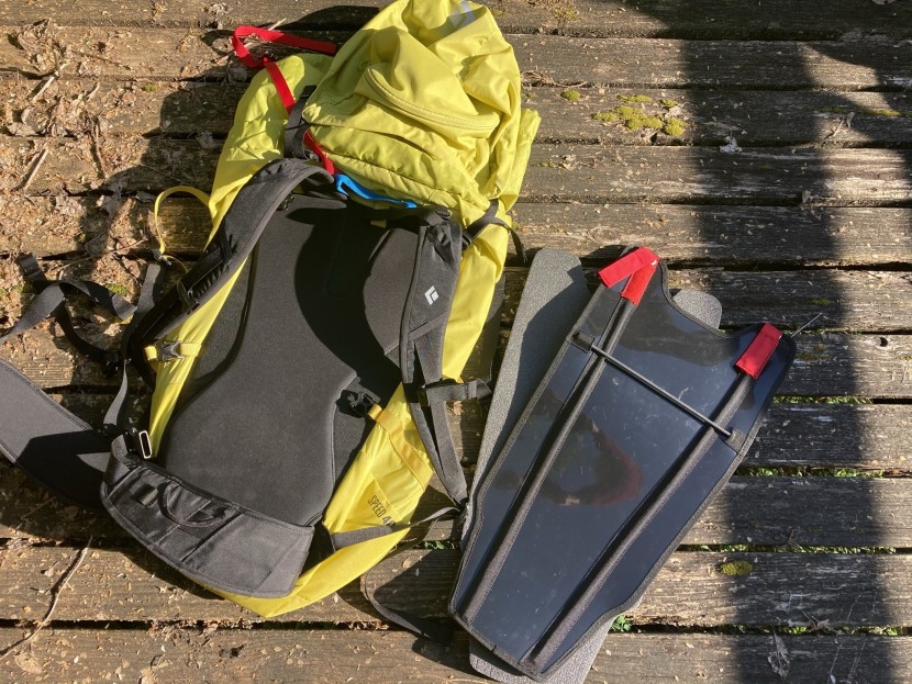 mountaineering backpack - the secret to the comfortable carry of the bd speed 40: foam back...