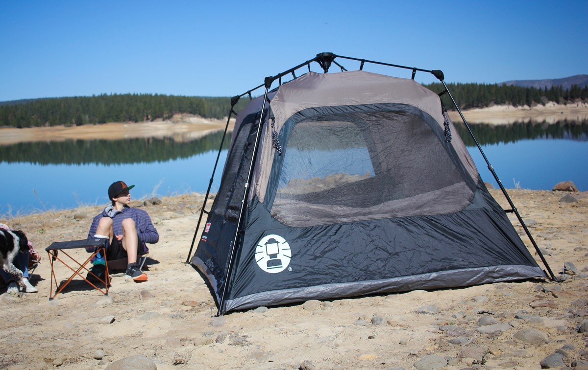 Coleman 4-Person Cabin with Instant Setup Review (Relaxing after pitching the Coleman Cabin in 43 seconds. Plenty of time left to look off at the other campers still...)