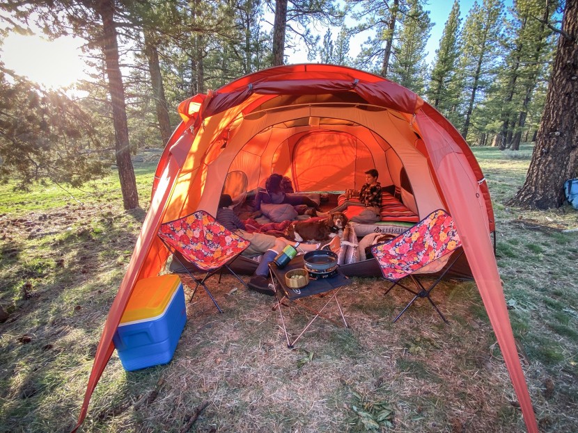 camping tent - space and comfort are fully maximized with the well-organized marmot...