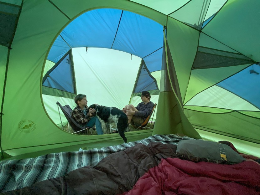 big agnes tensleep station 6 - vestibule seating and great storage options make the tensleep a...