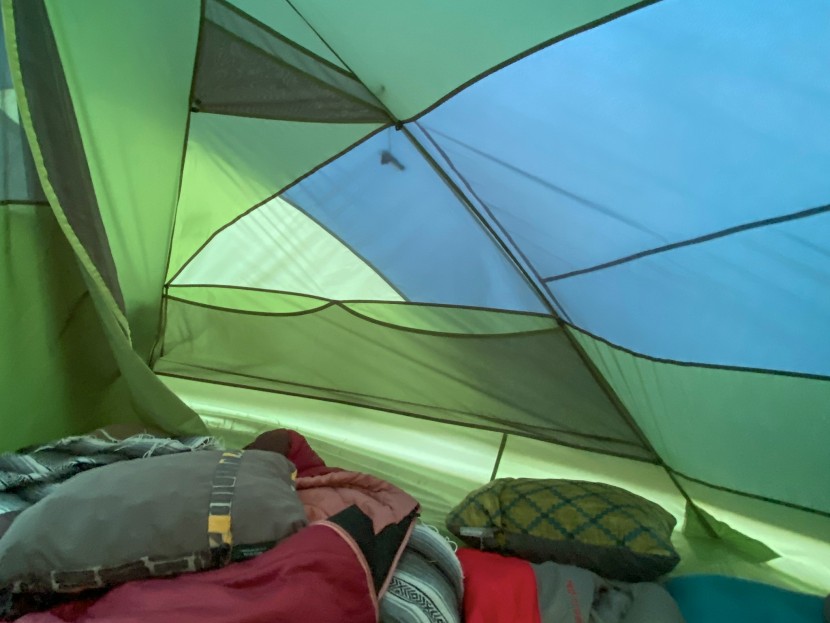 big agnes tensleep station 6 - two mega-sized pockets on each side of the tent allow for almost...