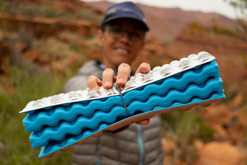 therm-a-rest z seat - 2 ounces and smaller than a 1-liter smartwater bottle