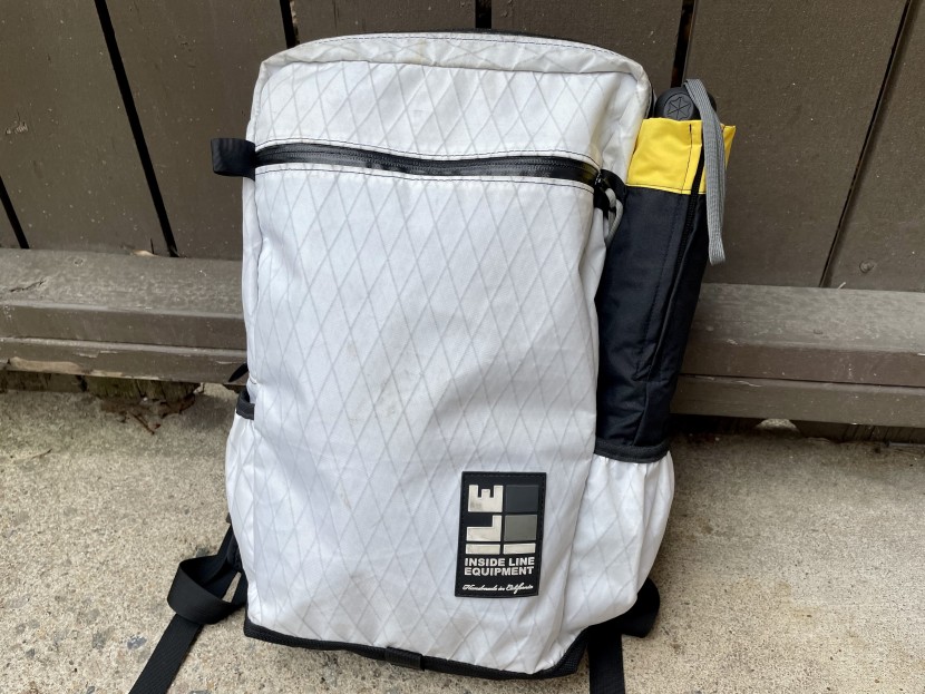 blunt metro - almost too big for side pockets, but still compact enough to get by.