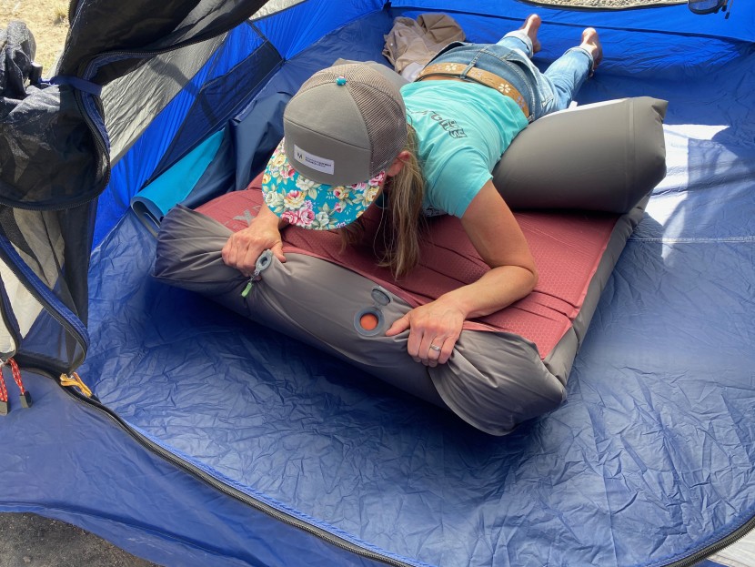 a mattress of this size holds a tremendous amount of air, and it...