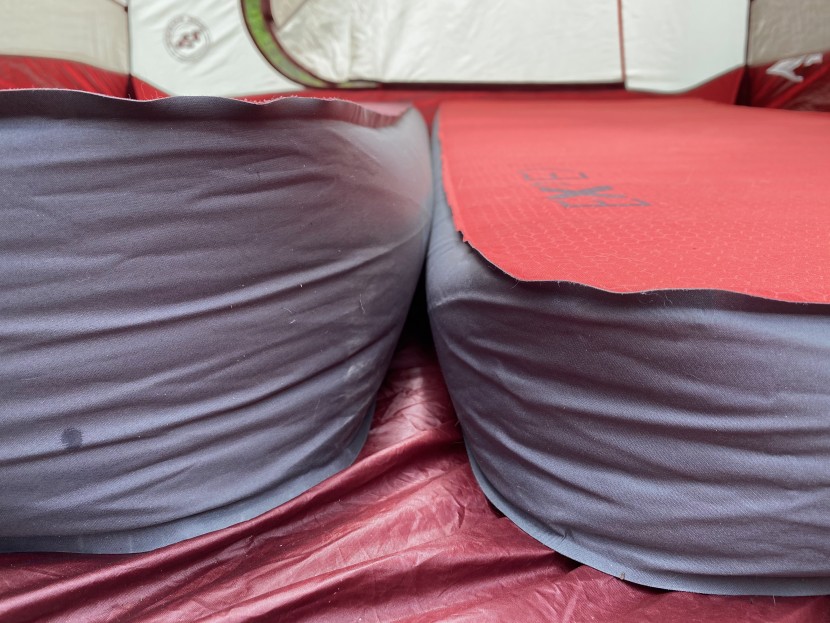 exped megamat max - with full inflation, this mattress is two inches taller than other...