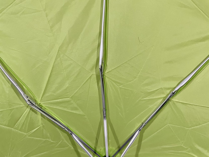 lewis n. clark travel - post high wind test: the ribs have become bent from 40 mph wind.