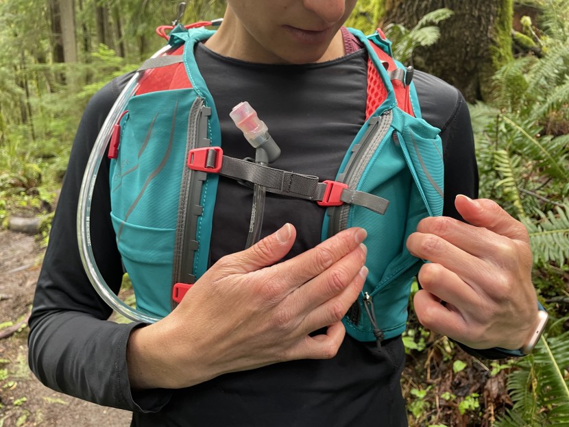 hydration pack for running womens - trust us, this is great place to stash your snacks.