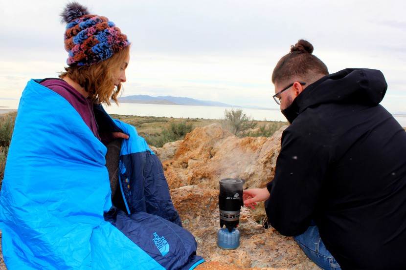 the north face dolomite one - during the early mornings and evenings, we often used the bag's...