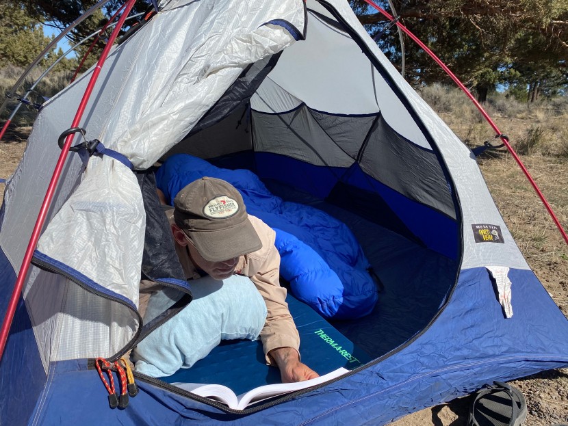 camping mattress - some mattresses have a smaller amount of foam, therefore packing up...