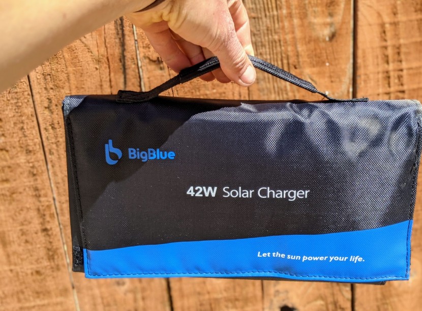 bigblue 42w - this panel charges gadgets fast! its results in our charging speed...