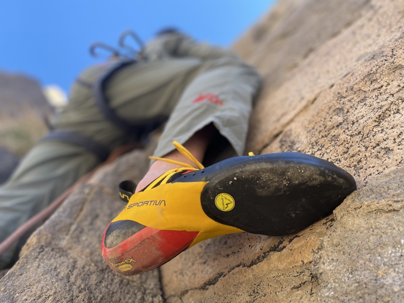 la sportiva genius - unlike most climbing shoes, the rubber edge comes rounded from the...