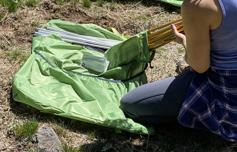 big agnes tensleep station 6 - the odd and not super friendly bag that comes with the tensleep.