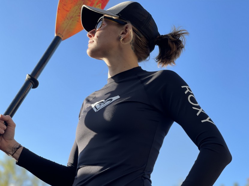 roxy whole hearted long-sleeve - ready for a day on the lake with the roxy whole hearted.