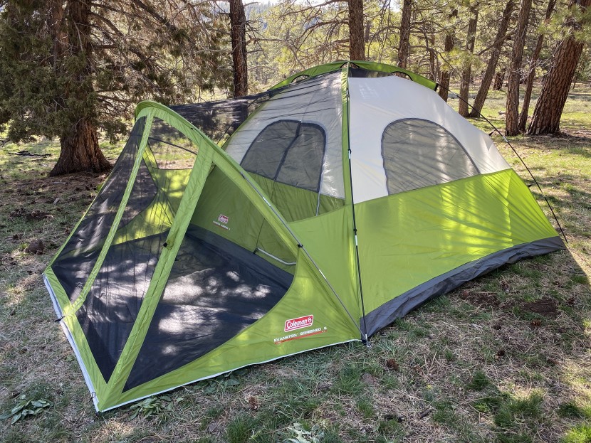coleman evanston screened 6 - the view without the rainfly shows how much mesh this tent actually...