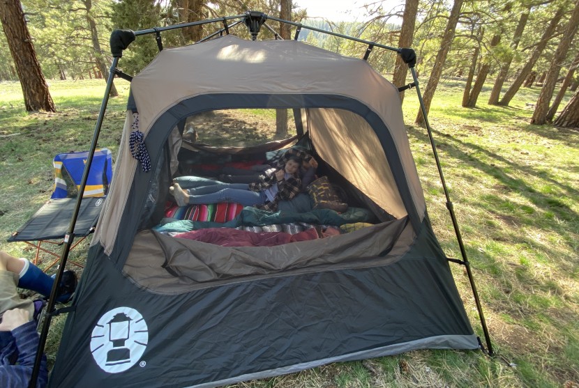 coleman 4-person cabin with instant setup - as a secondary tent for friends or gear, this tent is perfect.