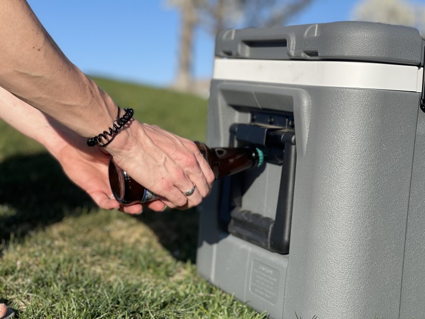 igloo mission 50 - bottle openers adorn the sides of the mission 50 -- though we'd...