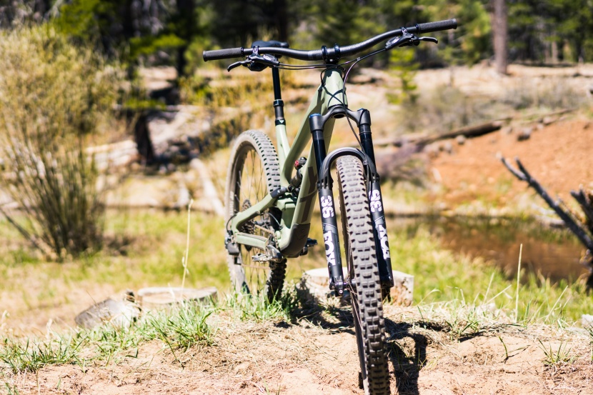 the fox 36 performance elite fork provides a sturdy and plush front...