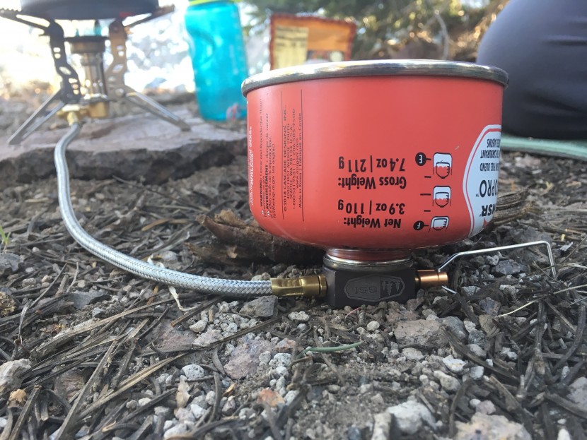 gsi outdoors pinnacle 4 season - once the stove is warmed up, flipping the canister over will lead to...