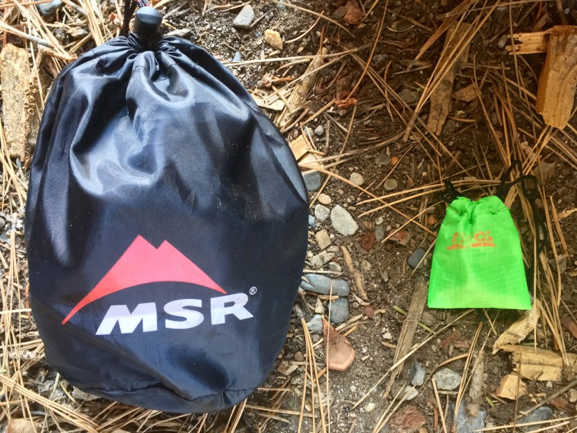 backpacking stove - the liquid fuel msr universal and the small canister brs.