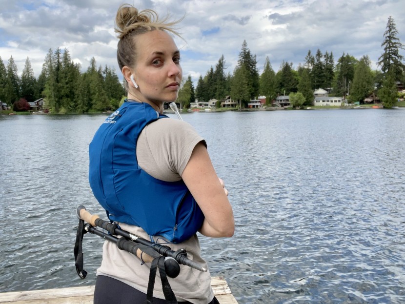 hydration pack for running womens - our large, in-charge, and often useful trekking poles attached to...