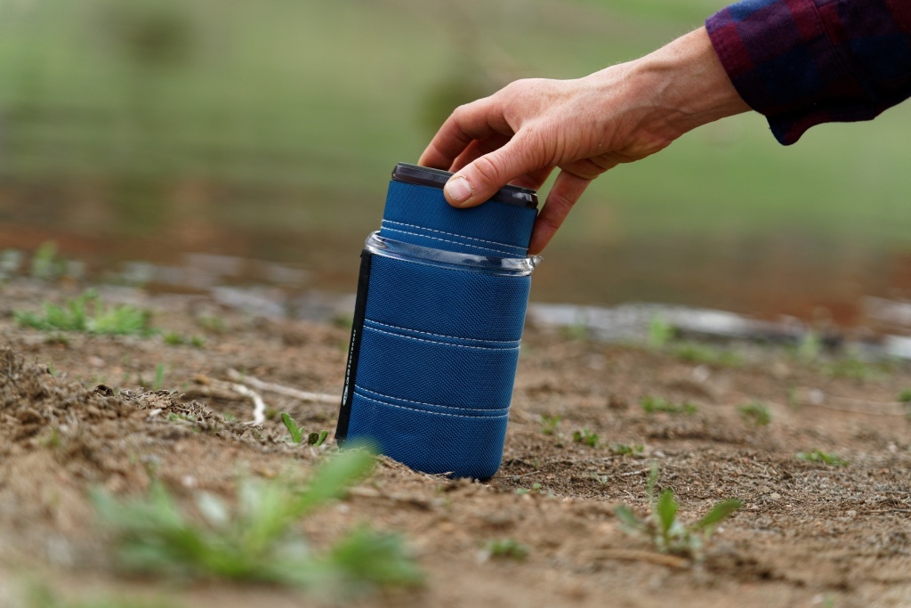 gsi outdoors personal java press - the personal java press comes with a mug that stashes inside the...