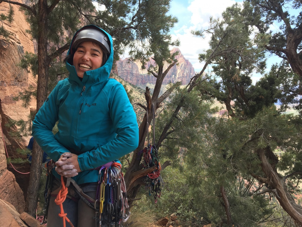marmot rom 2.0 for women - fumie hiromitsu rocking the marmot rom 2.0 in zion. this jacket made...