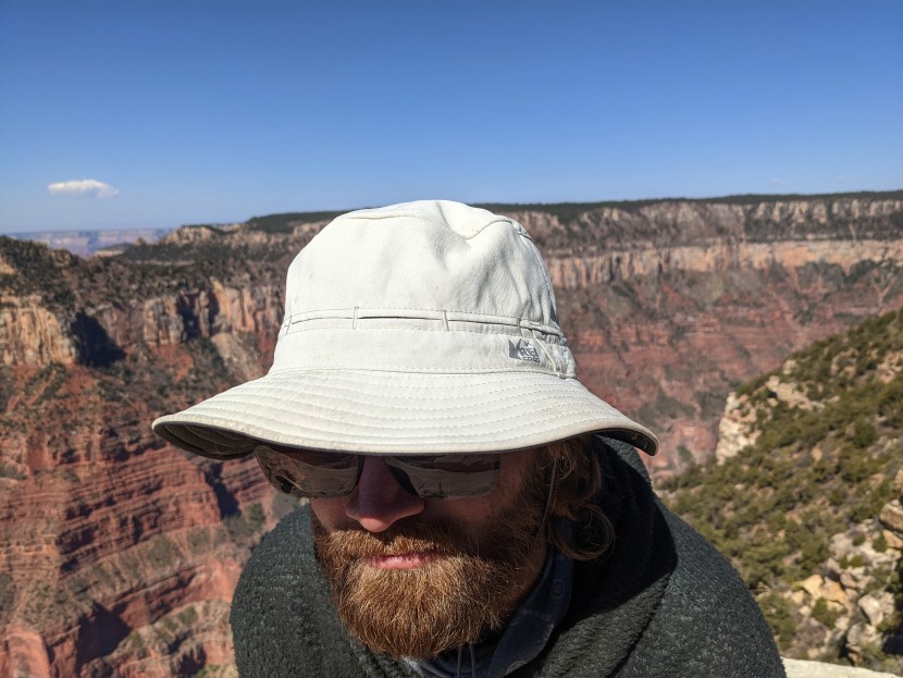 rei co-op bucket hat - the bucket hat's beige color doesn't attract sunlight, but it does...