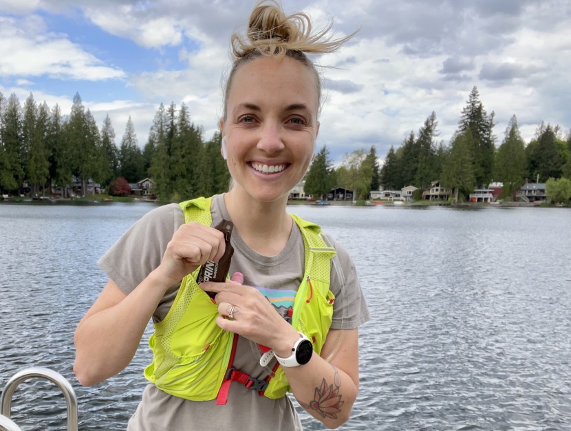 hydration pack for running womens - easy front pocket access is a hallmark feature of running hydration...