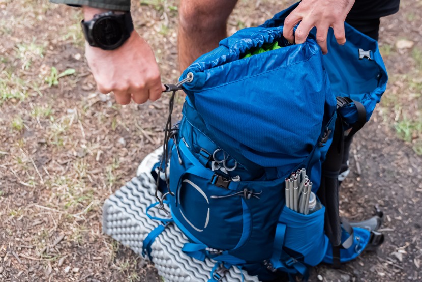 osprey aether 65 - a closer look at the reinforced front and side pockets, plus a good...