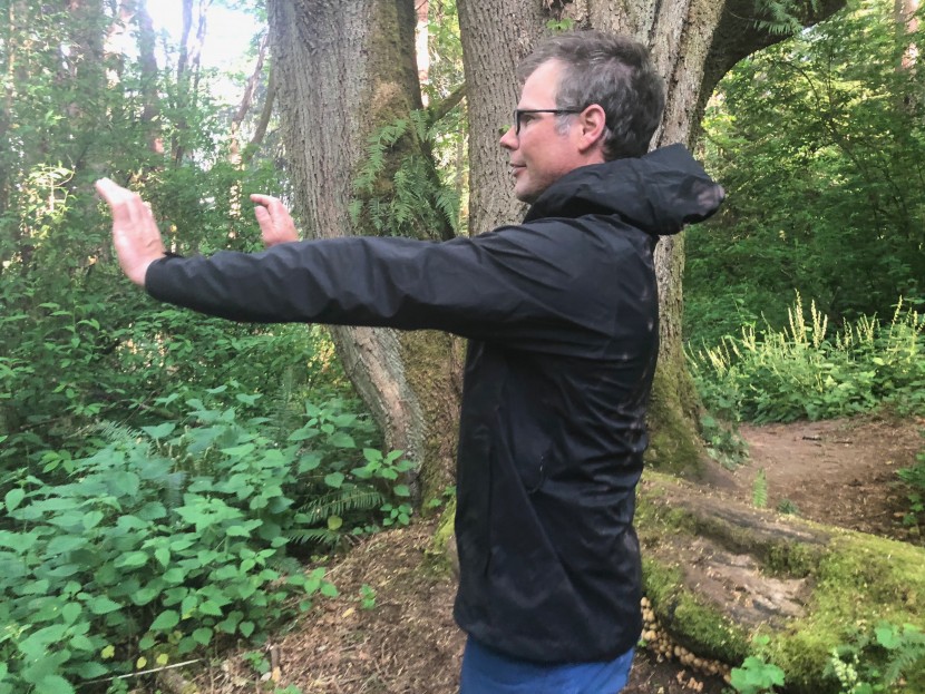 patagonia rainshadow - our testers could reach forward without our sleeves pulling back and...