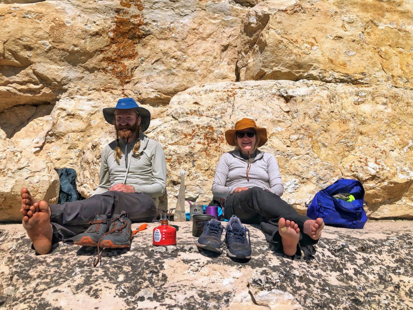 outdoor research sombriolet - getting some sun, but not on our faces!