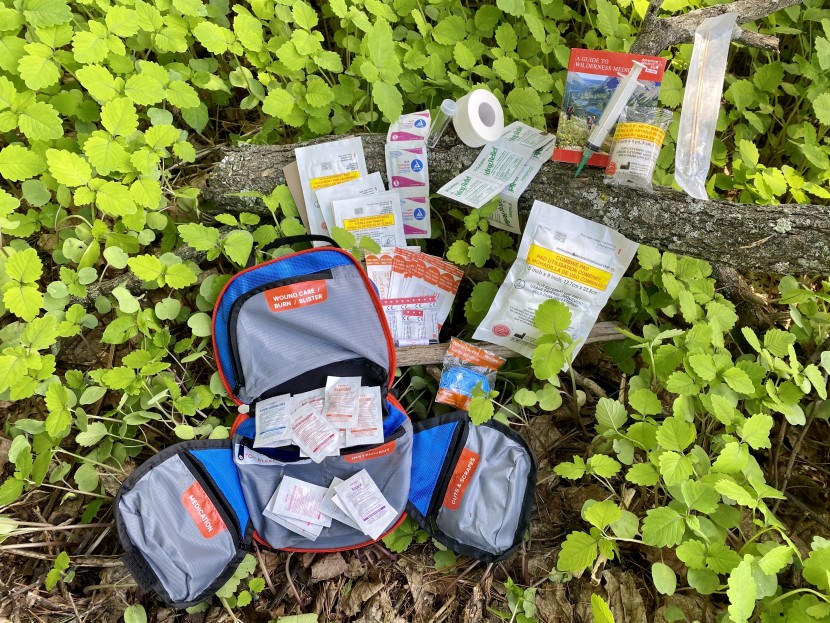 first aid kit - pockets labeled by injury make the adventure medical kits mountain...
